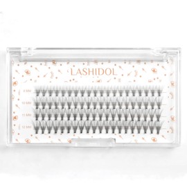 LASHIDOL Matsueku Self Partial False Eyelashes, Natural, Cluster Eyelashes, Easy, Popular, 0.3 - 0.5 inches (9 - 12 mm) (Soft Matsueku, 10 Bundles C Curl)