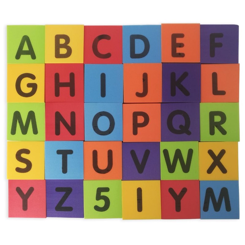 MOBU Foam Building Blocks 30PCS Learning Letters Alphabet Blocks Puzzle,