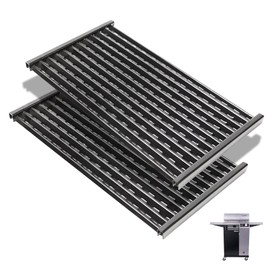 MOASKER Grill Grates for Charbroil 22652143 Edge Electric Grill Replacement Parts, Stamped Porcelain Steel Cooking Grates Replace for Charbroil Edge Electric Grill Grates, 2 Pack