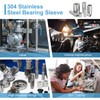 sourcing map 4Pcs M8x1.25mm Round Coupling Nuts, 0.63x1.38 Inch(ODxH)304 Stainless