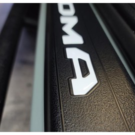 Decals Fit for 3nd Gen Tacoma, “Taco” Door Sill 3D Domed Letters Stickers Overlays, 2 Set Included for Two Side, Compatible for Tacoma 2016-2023, White (Domed not just a Sticker)