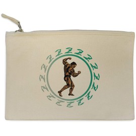 'Muscle Man' Canvas Clutch Bag/Accessory Case (CL00036453)