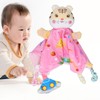 Stuffed Animal Security Blanket Soft Plush Cartoon Cute Tiger Security