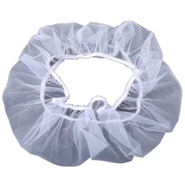 luzen Universal Soft Airy Bird Cage Seed Catcher Seeds Guard Parrot Nylon Mesh Net Cover Stretchy Bird Cage Skirt Suit for Round Square Cages, Whie (L)