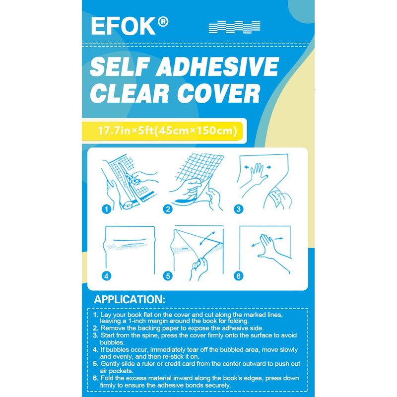 28 Pack Clear Contact Paper Book Cover, Clear Contact Paper