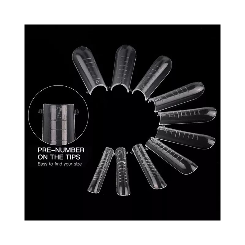 KLZ Tips Molde Dual System Coffin Curva C Xxl Polygel