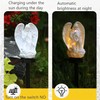 YZYOE Solar Powered White Angels Lights, Garden Decorative Resin Cute