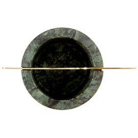 Mud Pie Marble, ramekin 2 1/2" x 3 1/4" dia | spreader 5 1/2", Green