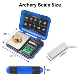 AHOSOUTLY Archery Scale Dual Unit and HD Display LCD Digital Pocket Arrows Scale,200g x 0.01g Gram Scale Digital Mini Scale(Battery Included)