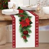 Red Christmas Table Runner 183 x 33cm, Christmas Table Runner