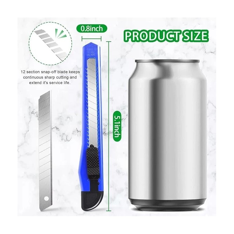 TIFICAL 4 Pack Box Cutter, 9mm Snap-off Utility Knife