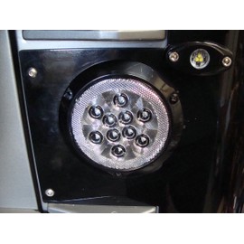 GCD (2)- 4" NO Cutting FITS Jeep Surface Mount Clear Lens Tail Light with 2 BACKUPS Included