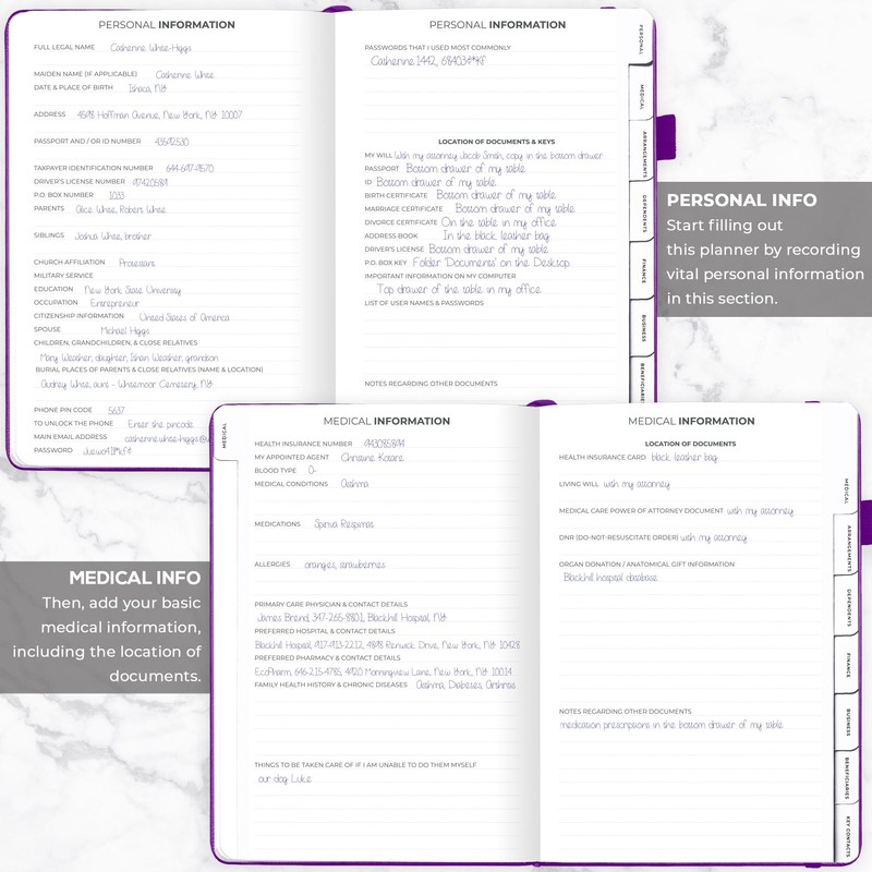 Clever Fox Large End of Life Planner – Guided Final
