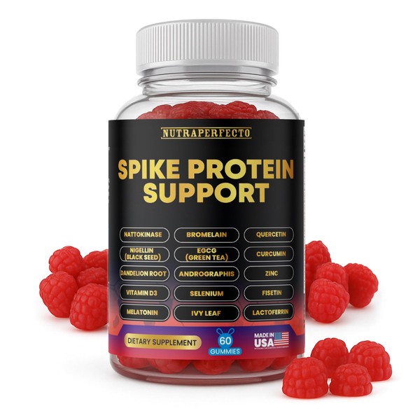 Spike Protein Detox Gummies - Nattokinase Bromelain Quercetin EGCG Curcumin