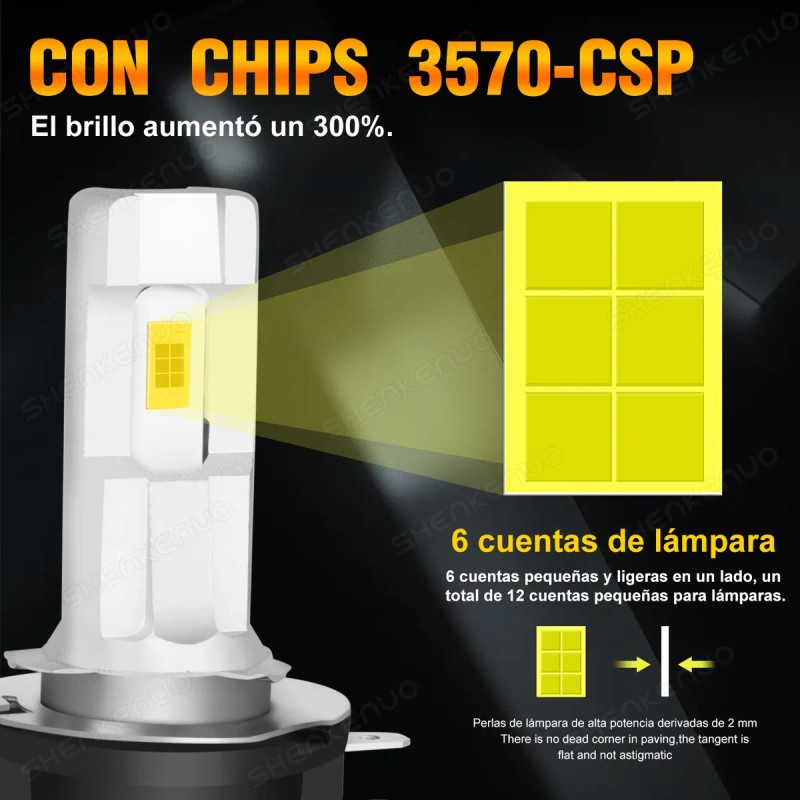 Kit De Focos Led H11b Luz Alta Y Luz Baja