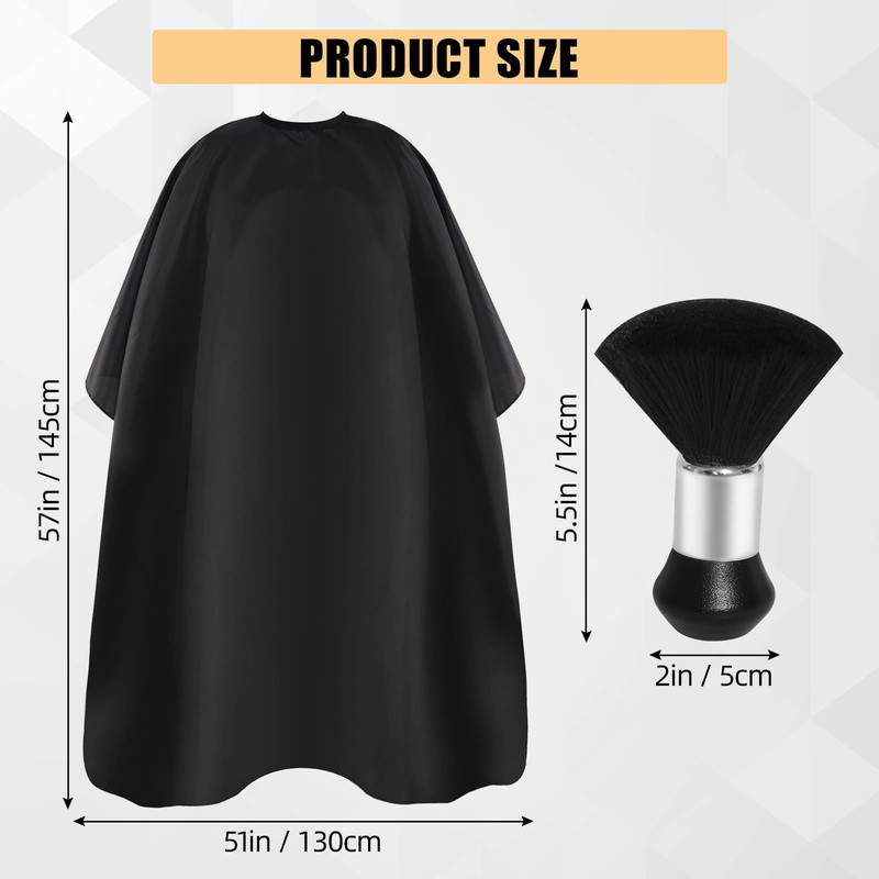 Omvoina Professional Haircut Cape with Adjustable Snap Closure and Neck