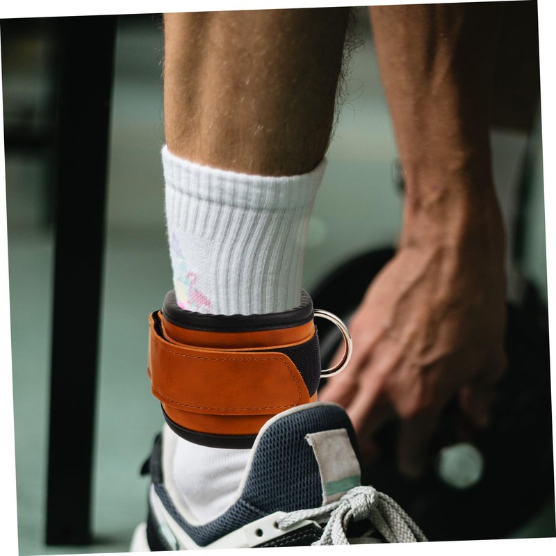 Sosoport 2pcs Padded Ankles Straps Cable Machines Ankles Cuff for
