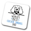 Cocker Spaniel World's Best Dad Coaster Dog Dad Cocker Spaniel