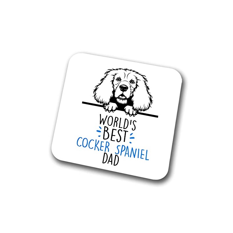 Cocker Spaniel World's Best Dad Coaster Dog Dad Cocker Spaniel