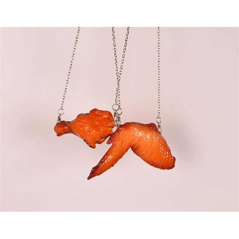 Hanmade Simulation Fried Chickens Pendant Necklace Funny Creative Resin Simulation