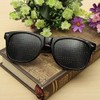 Bluelover Hole Glasses Men Women Lightweight Comfortable Black Frame Pinhole