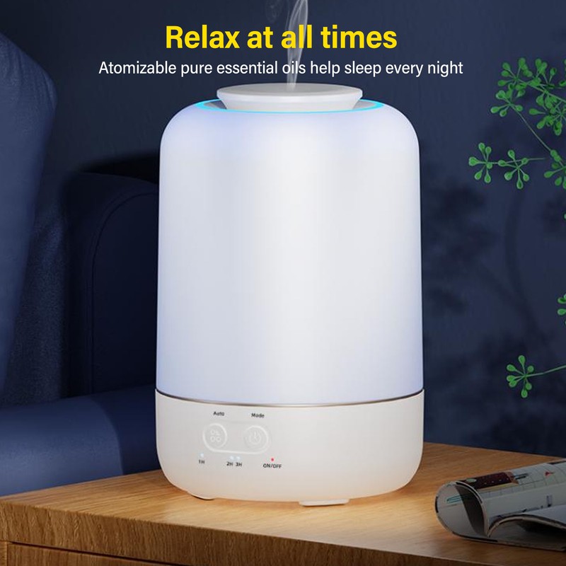 30ML Essential Oil Diffuser LED Aromatherapy Diffuser with Timer Silent