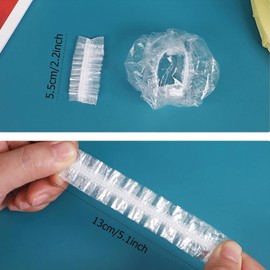 Pack of 50 Transparent Disposable Earmuffs Waterproof Ear Covers with Elastic Bands for Home and Hotel, Hairdressing Salon, Shower