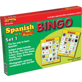 Edupress Spanish in a Flash Bingo Game Set 1 (EP62345)
