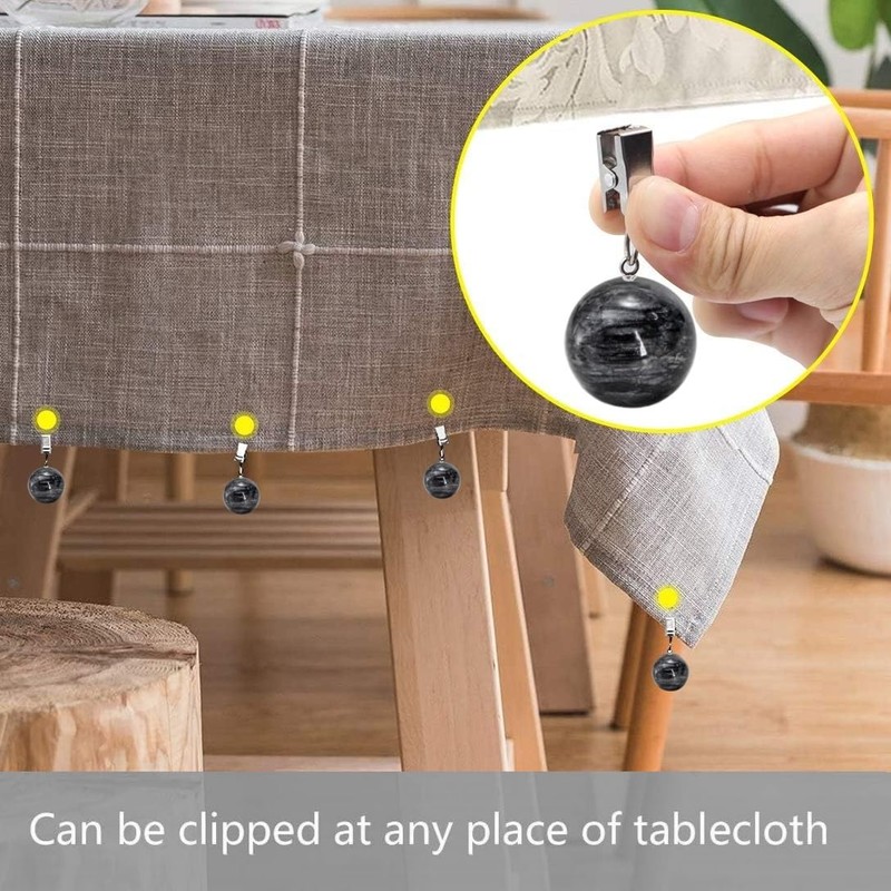 stablerice 6 Pcs Heavy Tablecloth Weights,Marble Curtain Weights with Heavy
