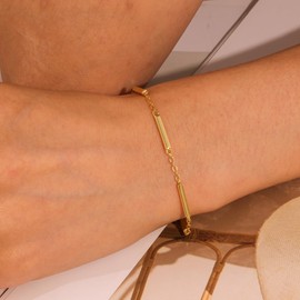 ALEXCRAFT Bracelet for Women Gold Silver Extension Chain Bracelet Adjustable Friendship Bracelet 17 + 5 cm Bracelets Jewellery Gifts for Women Ladies Girls