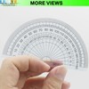 LRMYS 180 Degrees Clear Protractor, Transparent Plastic Semicircle Angle Measurement