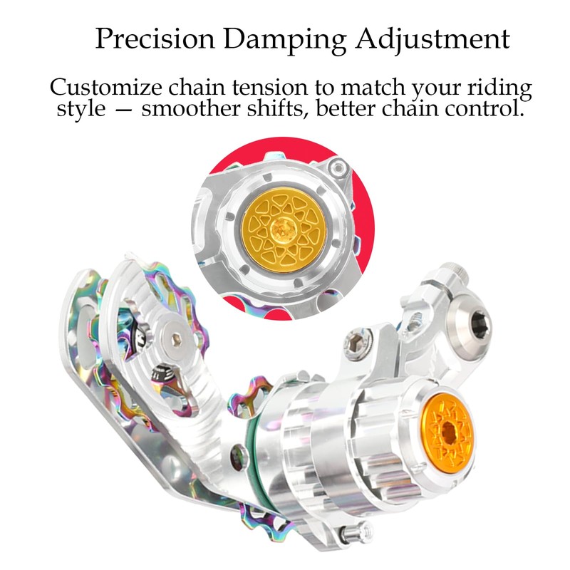 Single Speed Chain Tensioner Kit, CNC Aluminum Adjuster with 11T