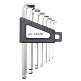 Takagi No. 105 Ball Point Hex Wrench Stubby Short Set of 7