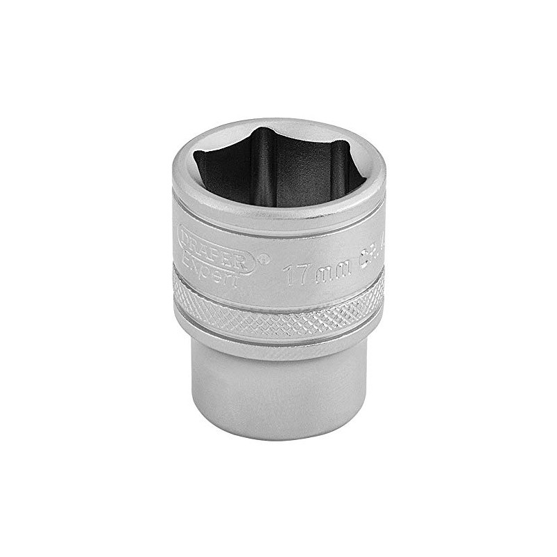 Draper 16543 3/8-Inch Square Drive 6 Point Metric Socket, 17mm