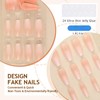 GlamRays Press on Nails Medium Caffin False Nail Shiny False