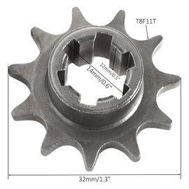 ICONSPORTSS for T8F Front Sprocket, Metal Sprocket Fits for 47cc 49cc 2 Stroke Engine Transmission Gear Box Sprocket ATV Quad Mini Dirt Pocket Bike Motorcycle Go Kart (11 Tooth)