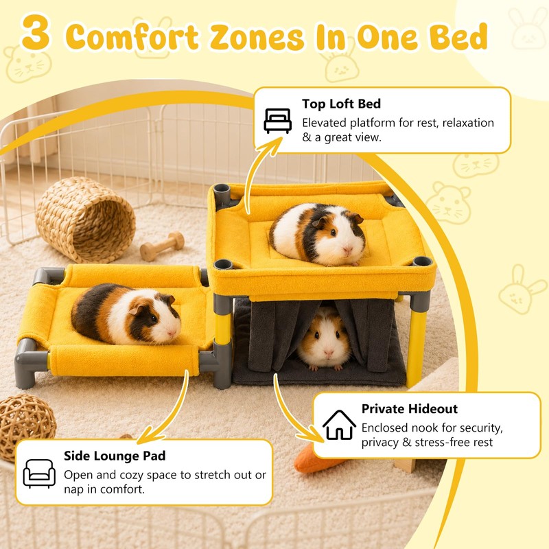 Guinea Pig Bunk Bed 27.5 x 9.8 x 7.5 in,