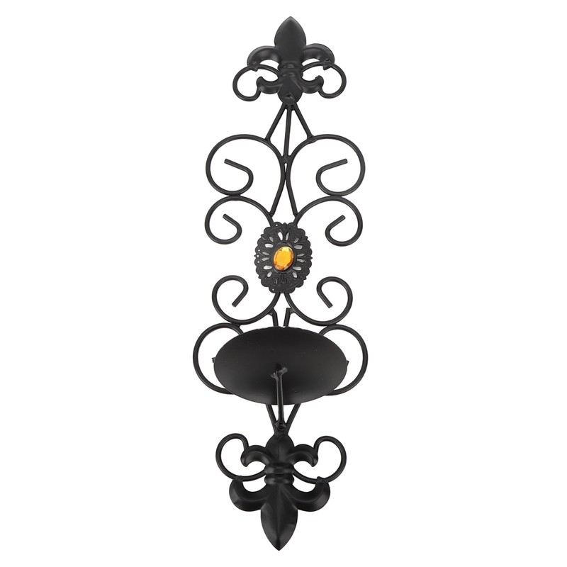 Wall Candle Holders Retro Diamond Encrusted Candlestick for Living Room
