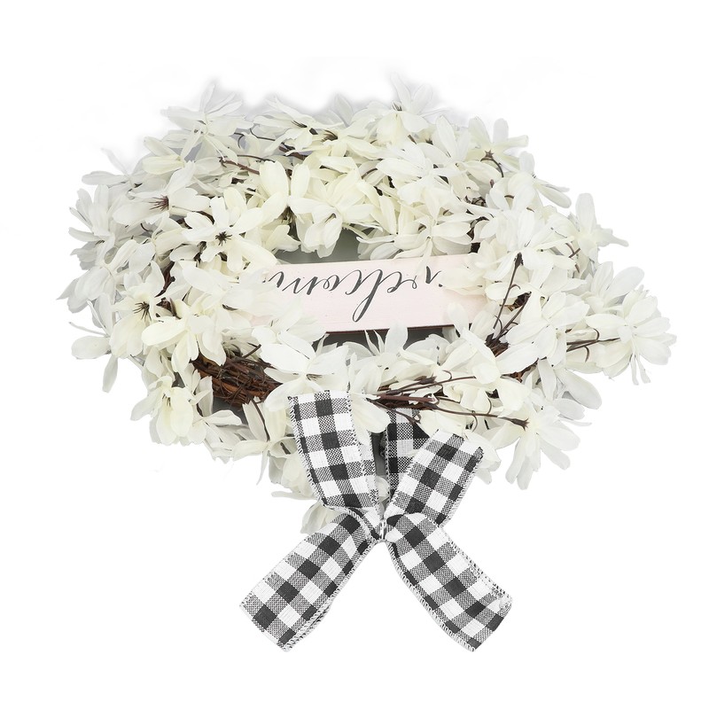Imitation White Dogwood Wreath Simulation Vibrant Wreath Decoration for Home