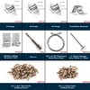XiKe 2" Nylon Garage Door Roller 4" Stem and Hinges