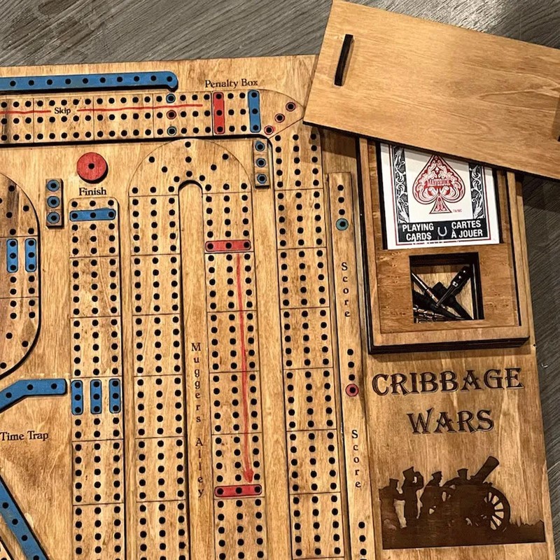 Cribbage Wars Board Game, Crib Wars Board Game, Cribbage Board