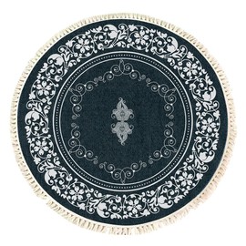 Rug Round Boho Floral 2Ft Small Round Rug Washable Soft Boho Circle Rug for bedroom Non-Slip Throw Area Rug Round Kitchen Rugs Floor Round Rugs Bathroom Rug Home Decoration 60cm, 295060