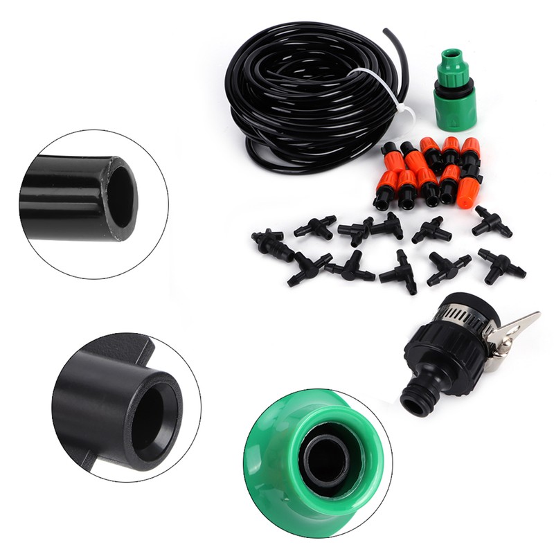 10m Drip Irrigation System Automatic Watering Garden Greenhouse Agriculture Hose