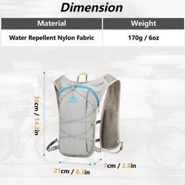JEELAD Hydration Backpack Lightweight Vest for Hiking Trail Running Gear Cycling Marathon for Women Men