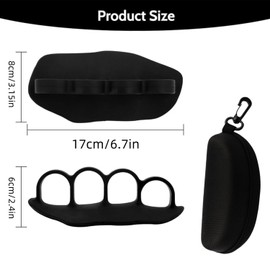 Shoyisenka Fitness Grip strength Trainer - Anti-slip five-finger gloves, suitable for strength training such as pull-ups, deadlifts, and bench presses, with a portable storage case included. (Black A)