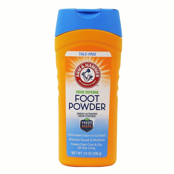 Arm & Hammer Foot Powder for Shoes & Feet, Talc-Free Odor & Moisture Control for Men & Women, 7 oz (1 Pack)
