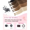 Benehair Nano Tip Hair Extensions Remy Human Hair Medium Brown