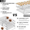 Tebery 304 Grade Stainless Steel Baking Rack 3-Tier Stackable Cooling