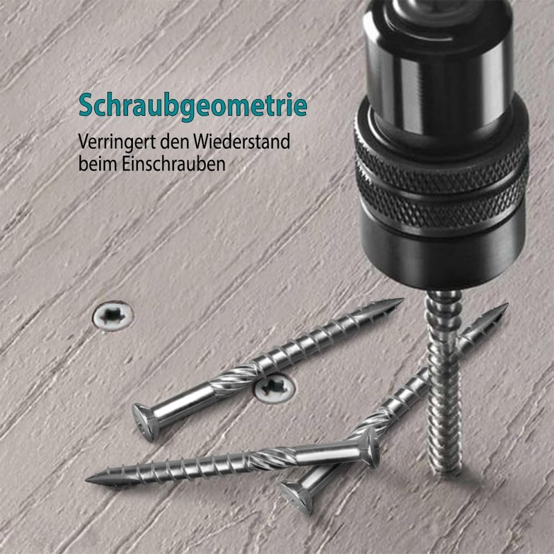 VOOXA Premium | Pack of 100 Patio Screws 5 x