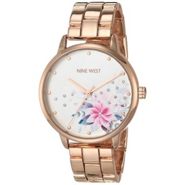 Nine West Women's Crystal Accented Bracelet Watch